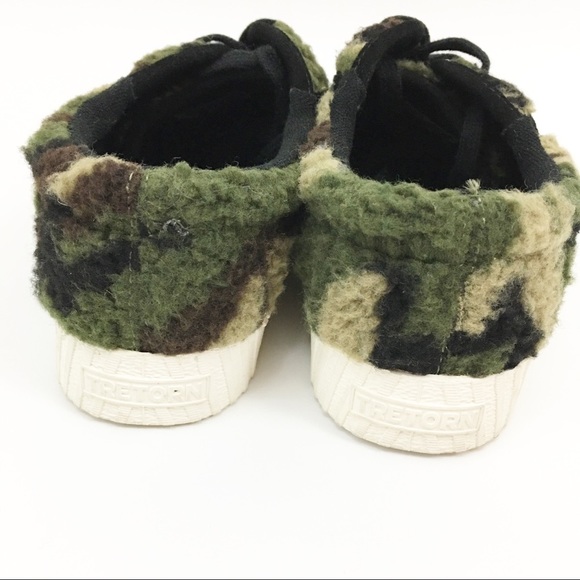 Tretorn Nylite Plus Sneakers Camo Faux Shearling Sneakers Size 6.5 - Picture 7 of 9